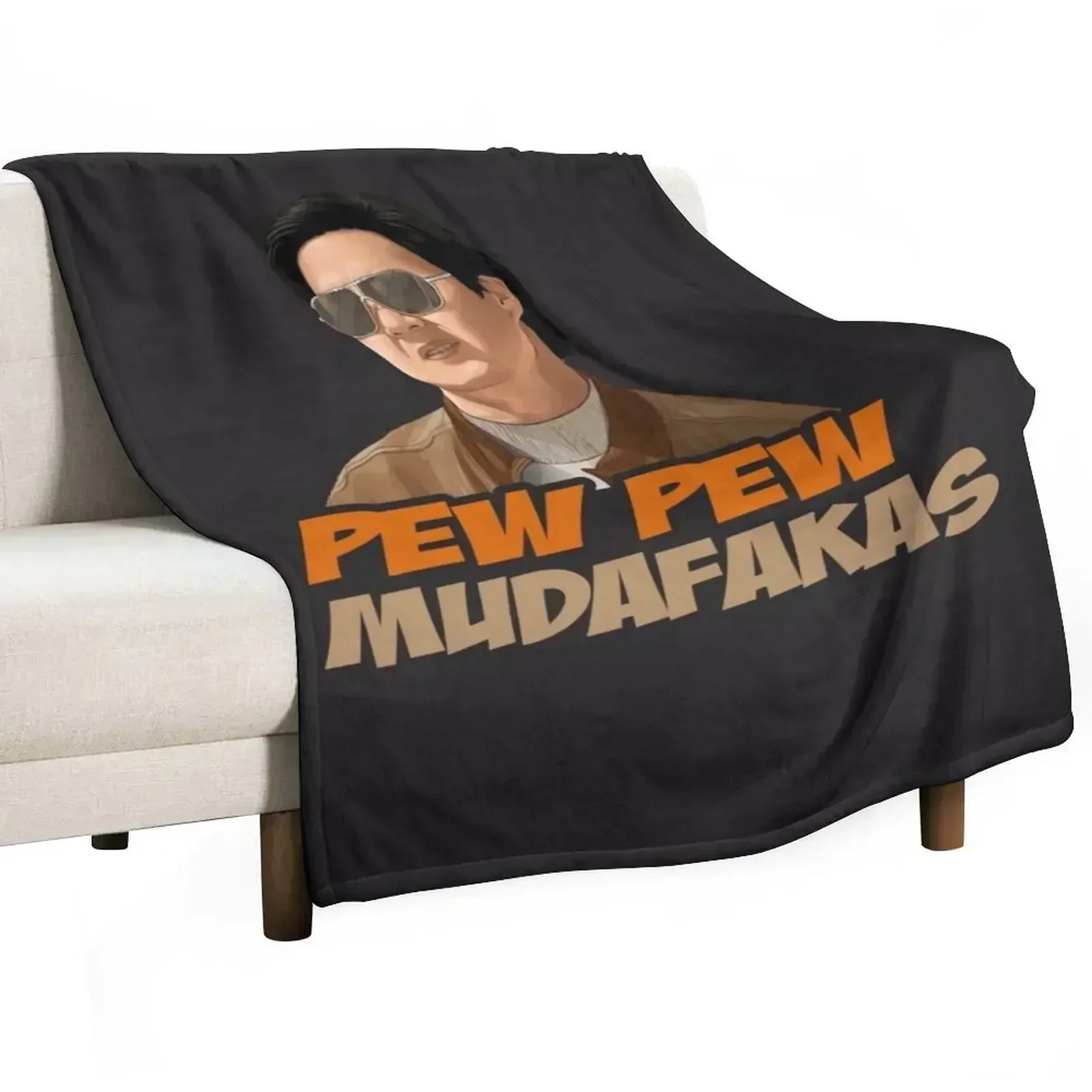 Hangover - Pew Pew Mudafakas Mr Chow Funny Parody Fan Art Throw Blanket Bed covers Luxury Blankets