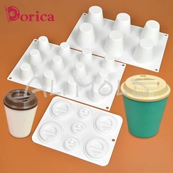 Coffee Cup Design Cake Mold Chocolate Mousse Desert Silicone Mould Soap Candle Plaster Making Model Kitchen Bakeware Accessories