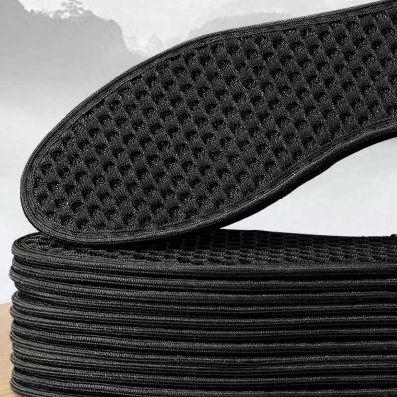 New Bamboo Charcoal Deodorant Insoles Mesh Breathable Absorb-Sweat Shoe Pads Men Running Sport Insert Light Weight Insole