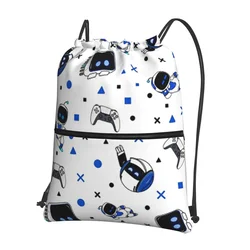 Astrobot And Friends Portable Backpacks Drawstring Bag Fashion Drawstring Bundle Pocket Sundries Bags For Travel Sport Man Woman