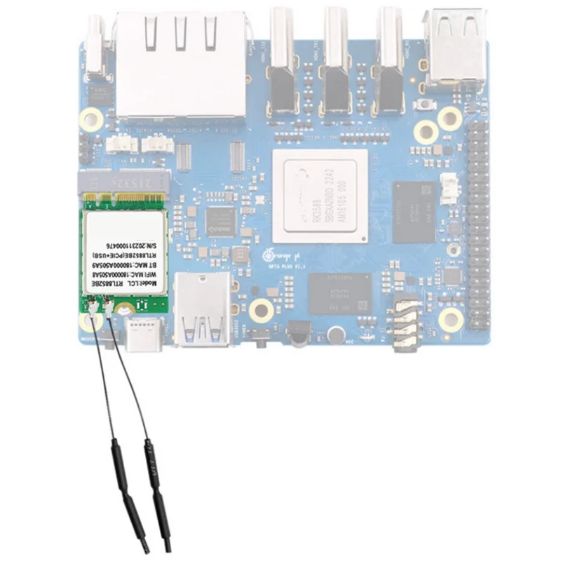 ELECT-For Orange Pi 5 Plus Wireless Network Card Wifi 6 Module For Opi5 Plus 6+Bluetooth Wireless Network Card 5.2 Development B