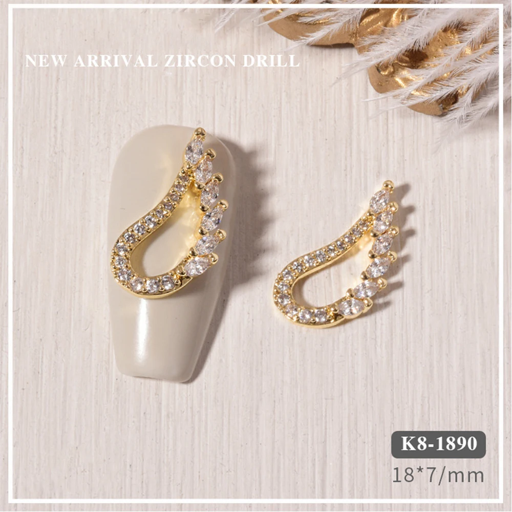 

Shiny DIY Charms Wing Butterfly Flower Manicure Tools Nail Jewelry Nail Art Decorations 3D Nail Rhinestones