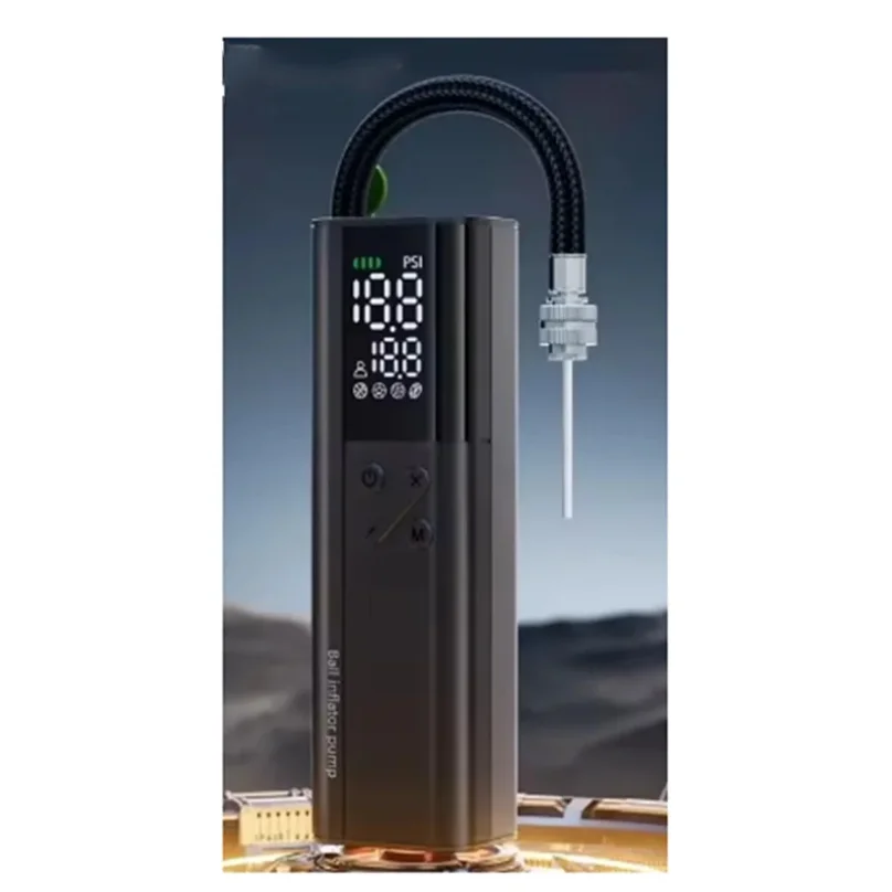 مضخة إطارات السيارة ذات سلك طاقة ممتد 20 رطل لكل بوصة مربعة، ضاغط هواء كهربائي لكرة السلة والمركبات