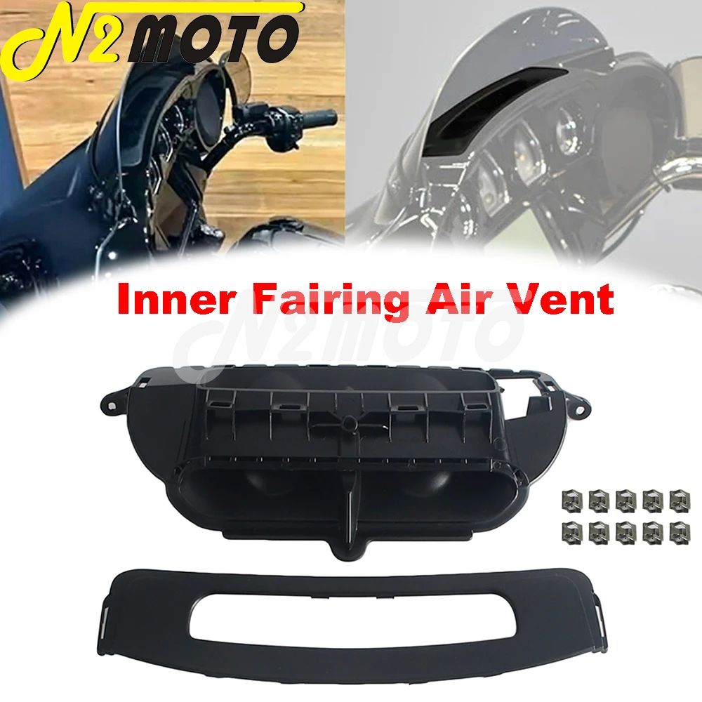 For Harley Electra Street Glide Ultra Limited Tri Glide FLHT FLHX FLHTK 14‑22 Motorcycle Batwing Inner Fairing Air Vent Duct Kit