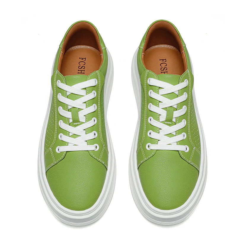 

Genuine Leather Men's Summer Shoes Breathable Sneakers New Arrival Male Skateboard Footwear Versatile Trainers chaussure hommes