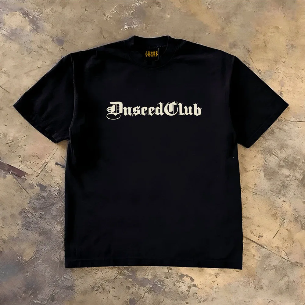 Pure Cotton Short Sleeve T-Shirt Double Thread Loose Fit Male Female Couples Retro American Style Heavyweight Summer Breathable