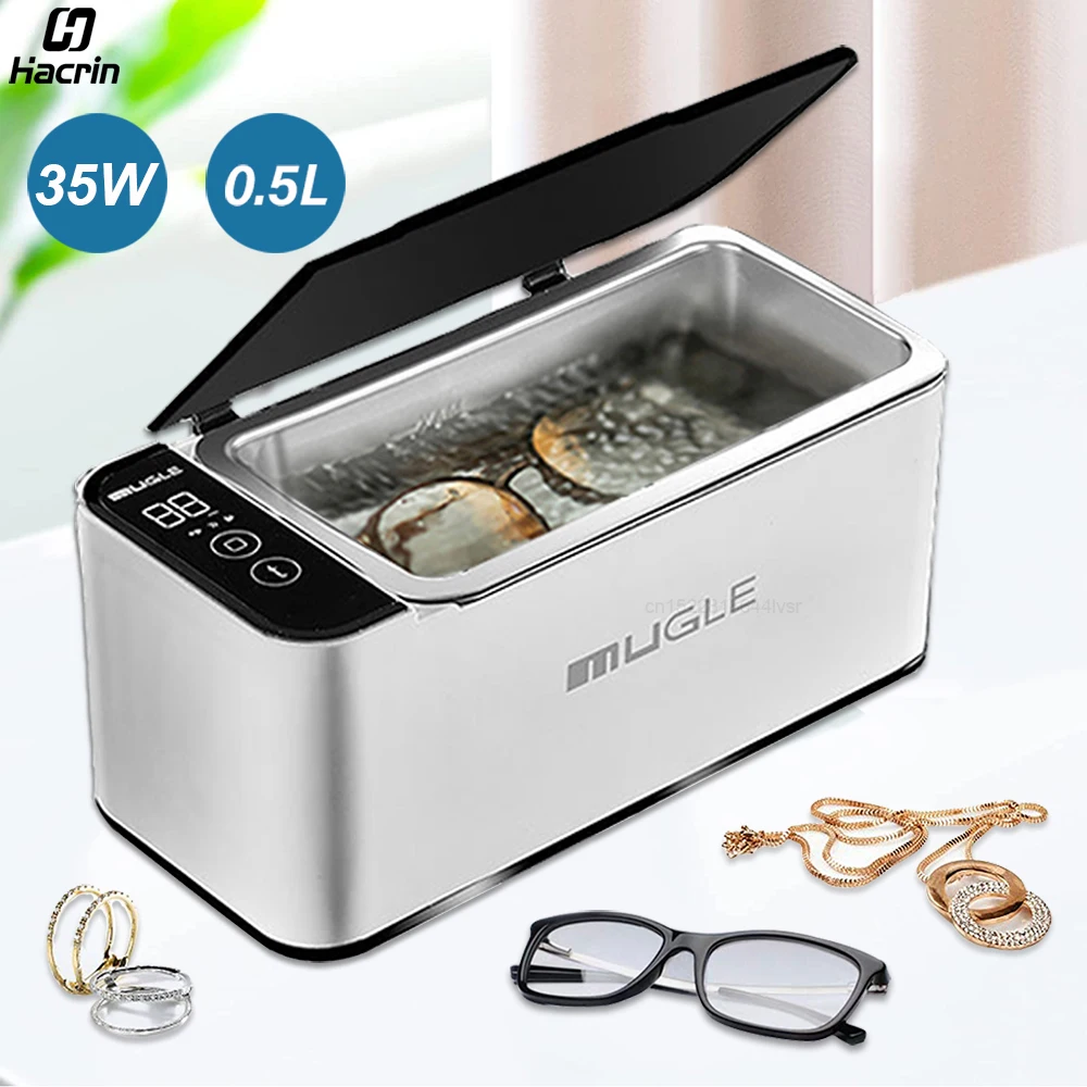 35W Ultrasonic Cleaner Ultrasonic Glasses Jewelry Cleaner 500ML Ultrasonic Cleaning Machine Ultrasound Washing Bath For Glasses