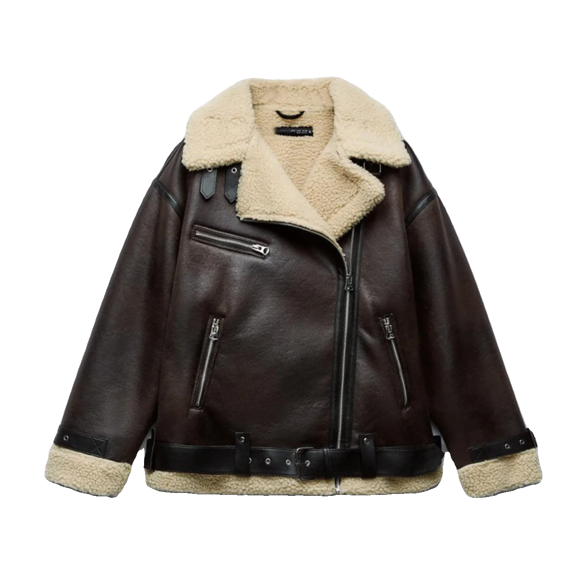 

Новое осеннее поступление, женская двусторонняя меховая кожаная куртка с воротником-стойкой, верхняя одежда стандартной посадки