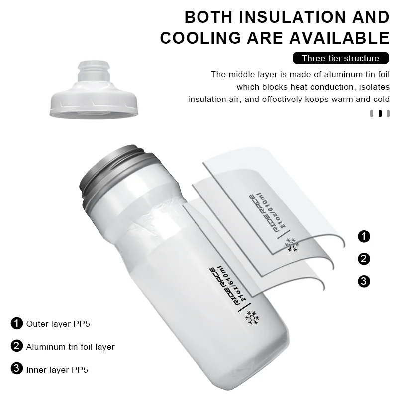 

Велосипедная бутылка для воды 610 мл PP5 пластик для бега на открытом воздухе, скалолазания, спортивная кружка, велосипедная чашка для воды, портативное велосипедное оборудование