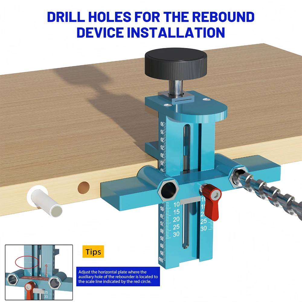 

Приспособление для крепления двери шкафа 3 в 1 с основанием, инструмент для установки двери шкафа для быстрого открытия отверстия для стены и основания