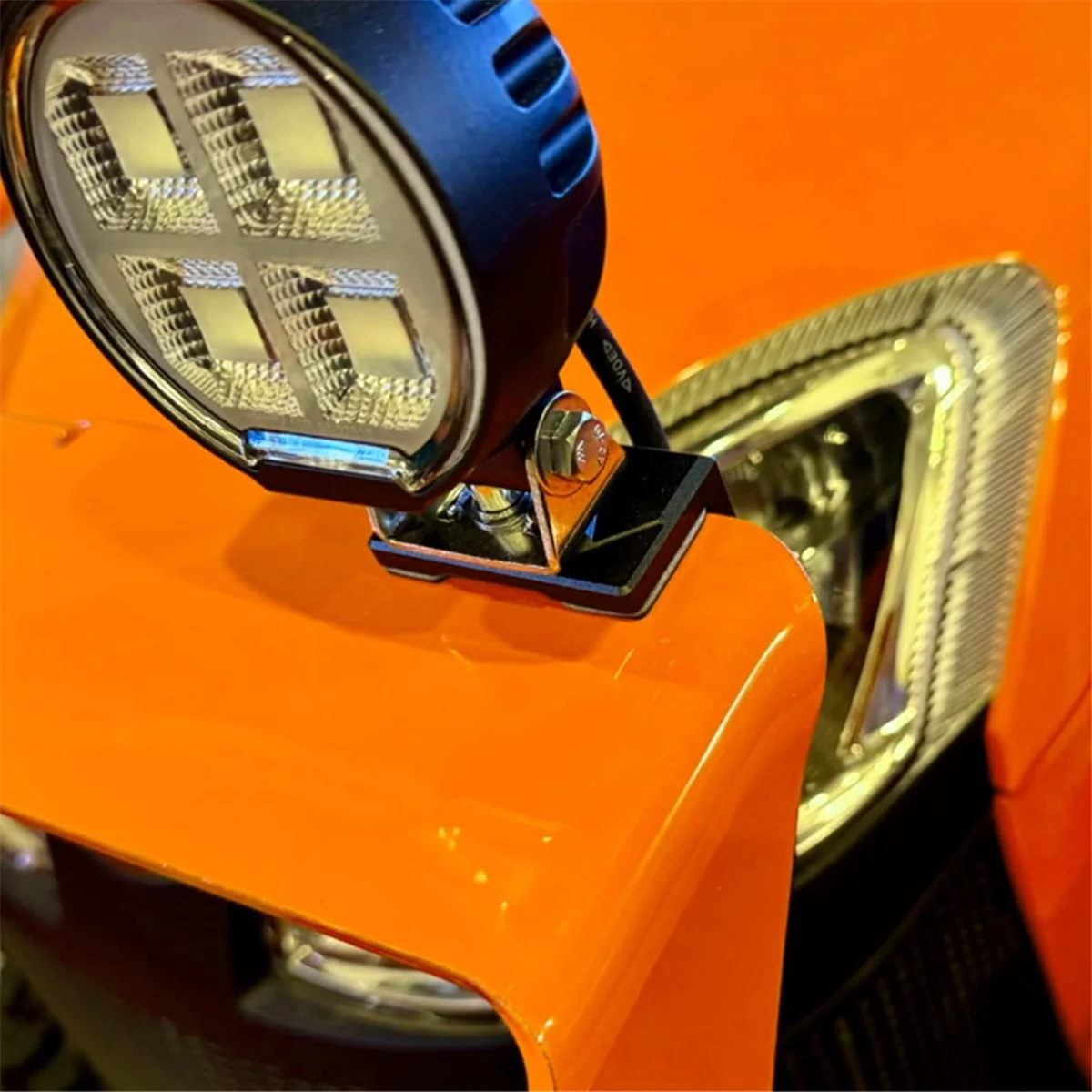 دعامة تثبيت الإضاءة T48C_Hood، دعامة تثبيت من الألومنيوم لشاحنة سيارات الدفع الرباعي، دعامة إضاءة خندق #5