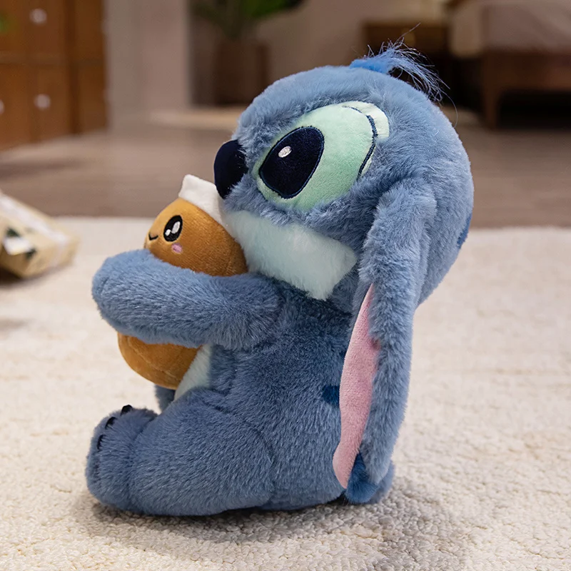 كبيرة الحجم ديزني بلوشيز غرزة عقد بطة شاي فقاعات ألعاب من نسيج مخملي غرزة محشوة أنيمي غرزة بلوشي ديكور المنزل دمية مريحة