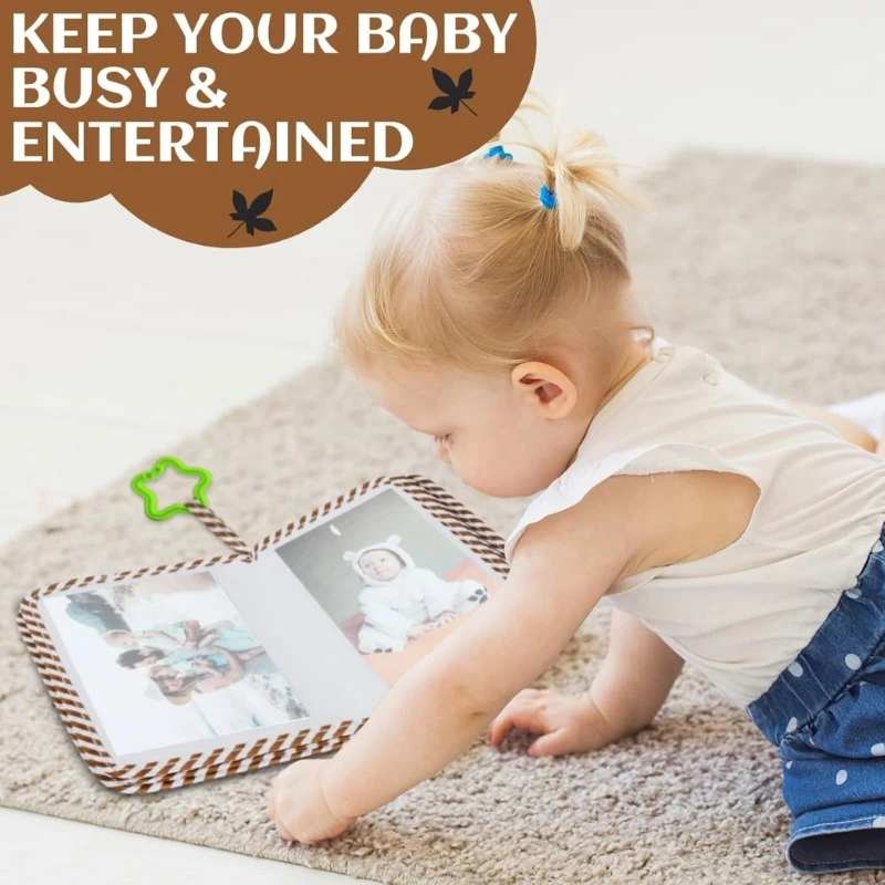 Portable Bear Themed Baby Growth Scrapbook Oxfords Cloth For Storing Family Photos And Special Moment Y5GB