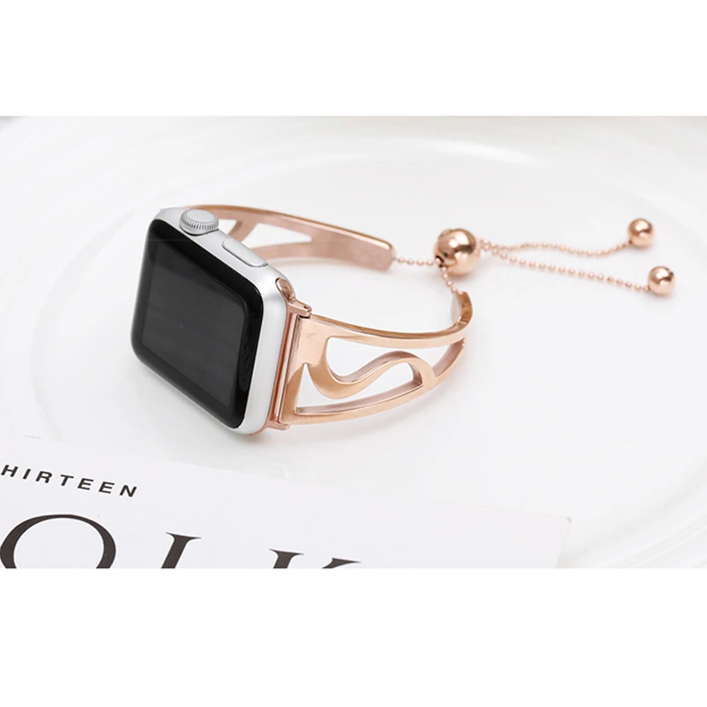 فولاذ مقاوم للصدأ للساعة ، سوار ساعة معدني ، لسوار iWatch من السلسلة 9 ، 8 ، 7 ، SE ، Ultra 2 ، 44 ، 40 ، 45 ، حزام ، 41 Apple ، 49 ، 38 أو