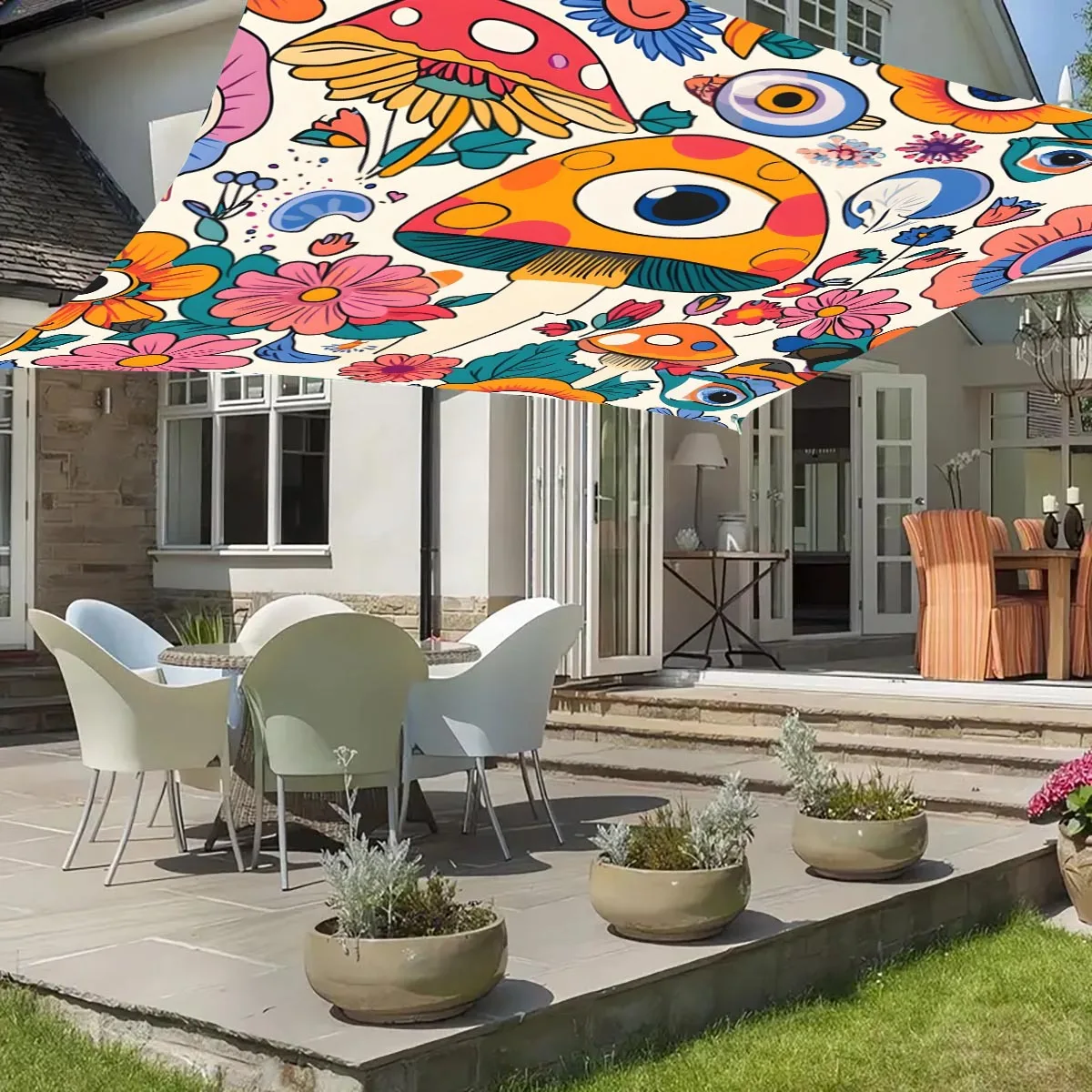 Mushroom Camping Sunshade Tent Camping Tarpaulin Picnic Cover Portable Outdoor Canopy Picnic Mat Terrace Balcony Ceiling Cloth