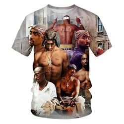 2Pac T-shirt Rapper Star Tupac 3D Print Streetwear Men Women Casual O-Neck T Shirt Streetwear Hip Hop Music Tshirt Tops Clothing