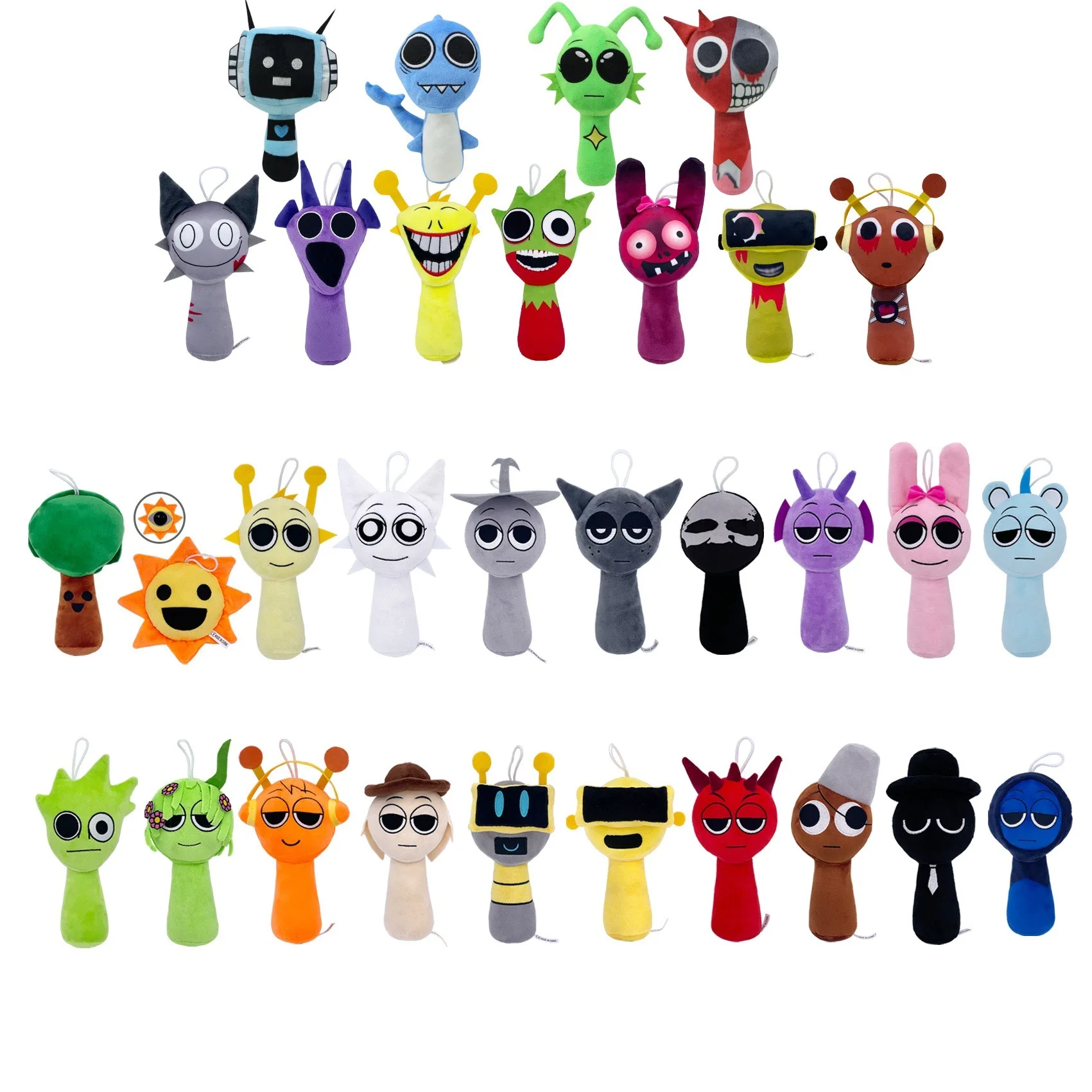 20 cm Sprunki Peluche Sprunki Incredibox Peluche Sprunki Gioco Cartoon Cuscino Regali di compleanno per bambini Bambole di pezza Regalo di Natale