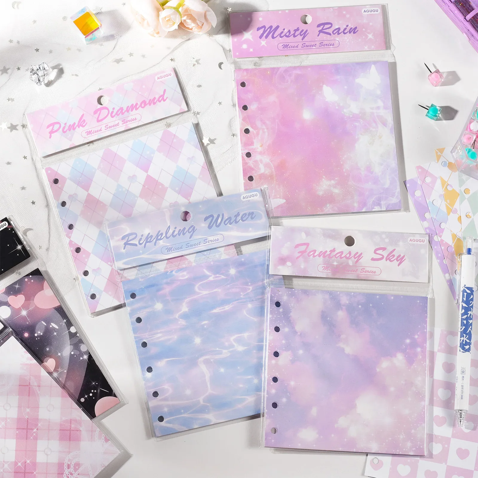 mini folha solta bolso memo pads papel de enchimento recarga espiral binder indice paginas internas kpop decoracao agenda kawaii 30 folhas a7 01