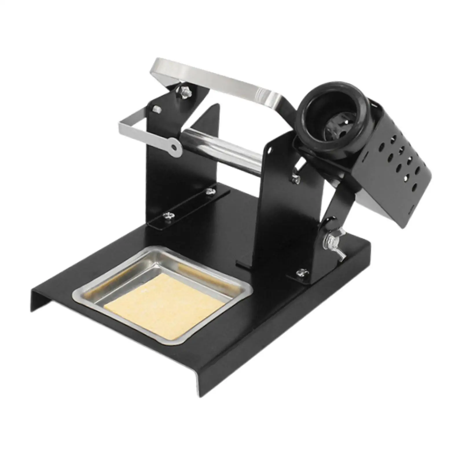 

Soldering Iron Holder Stand Solder Iron Station Rack Cleaning Sponge Adjustable for Iron Tip Welding Enthusiasts Beginners