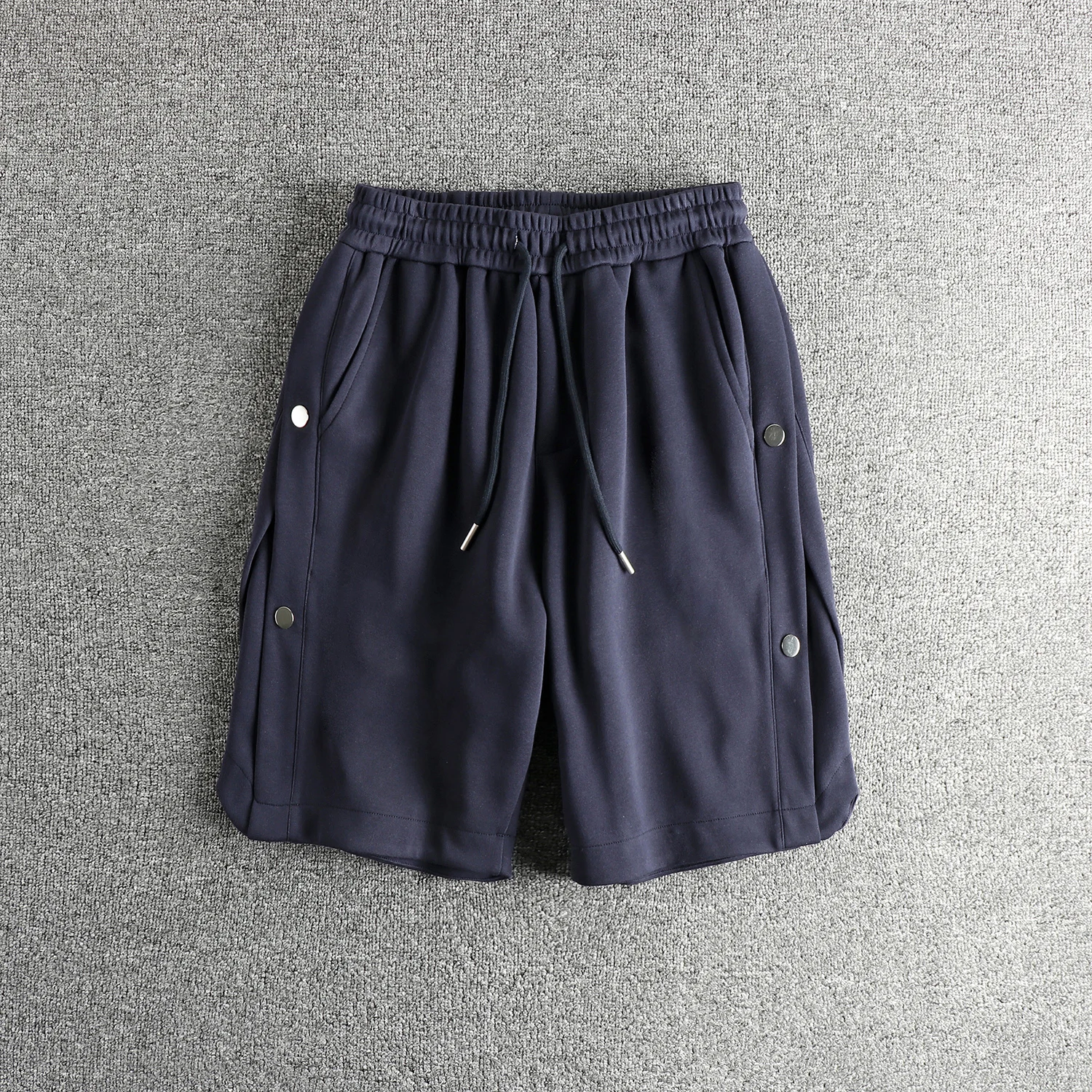 Side-breasted Design American High Street Trendy Casual Shorts Men's Heavy Double-sided Fabric Sports Five-point Pants