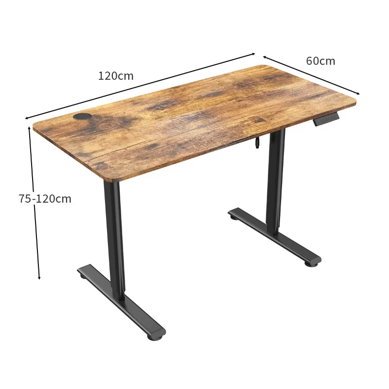 Ergonomic Electric Height Adjustable Single Motor Sit Stand Desk Quality Office & Home Furniture for Study & Work Custom