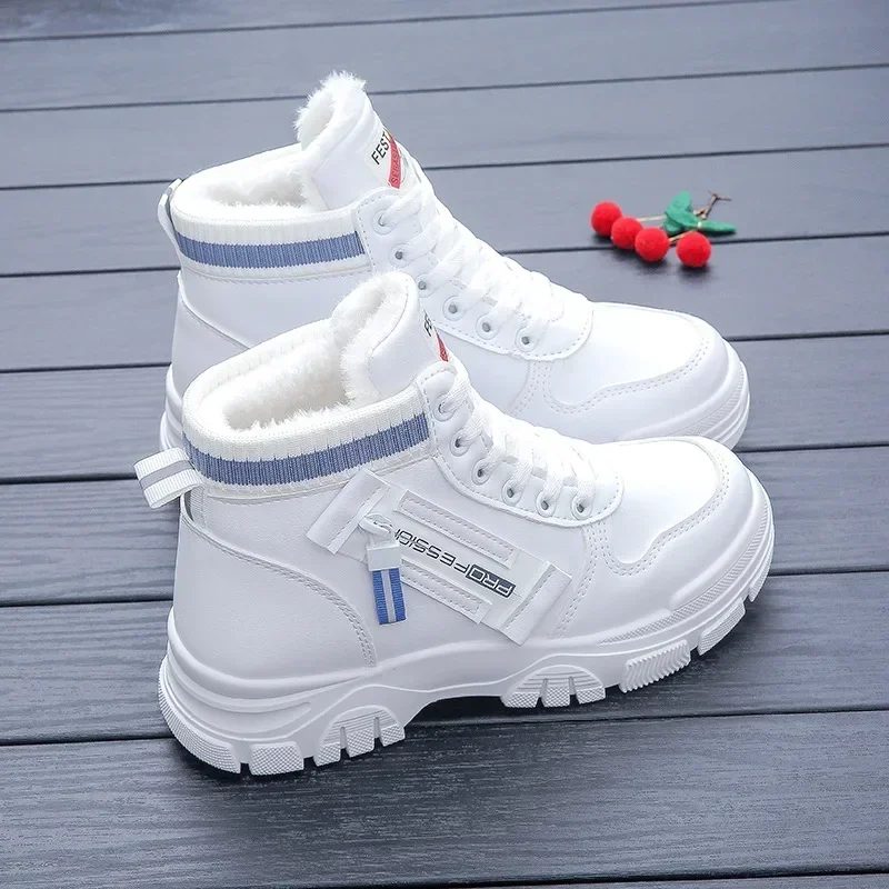 Winter Women Cotton Shoes Plush Thick Warm Booties Woman 2023 Female Comfortable Boot High Top Sneakers Snow Short Boots 35-40