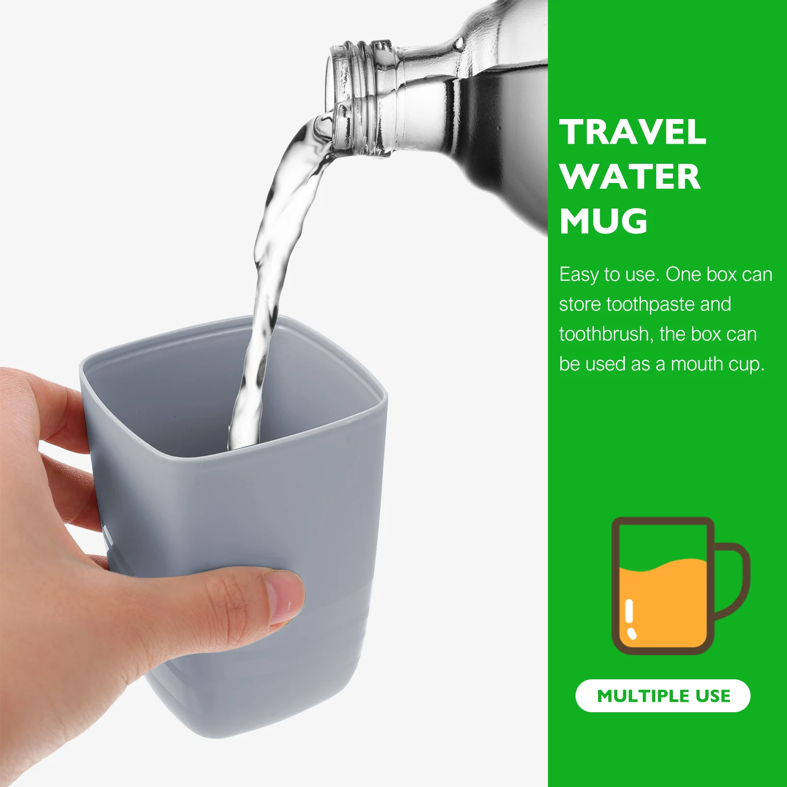 

Portable Toothbrush Cup Travel Toothpaste Holder Storage Case Mouth Cup Function Lightweight Compact Camping Outdoor Easy Carry
