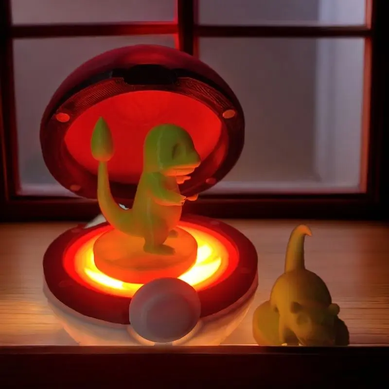 البوكيمون Pokeball ضوء الليل أنيمي ثلاثية الأبعاد سطح المكتب مصباح لتهيئة الجو الكرتون غرفة نوم الأطفال اللمس قابل للتعديل ضوء USB شحن هدية #4