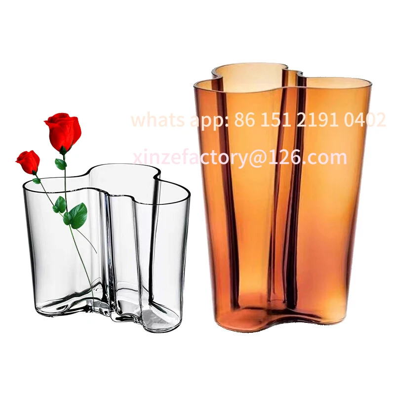 الحد الأدنى للتخصيص فندق waza ze Szkła kryszagamulah domowy فندق blat do salonu Wazon ozdobny ręingly robione przezrocz