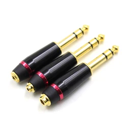 Convertitore adattatore HiFi placcato oro da 2,5 mm/3,5 mm/4,4 mm bilanciato femmina a 1/4 6,35 mm TRS maschio