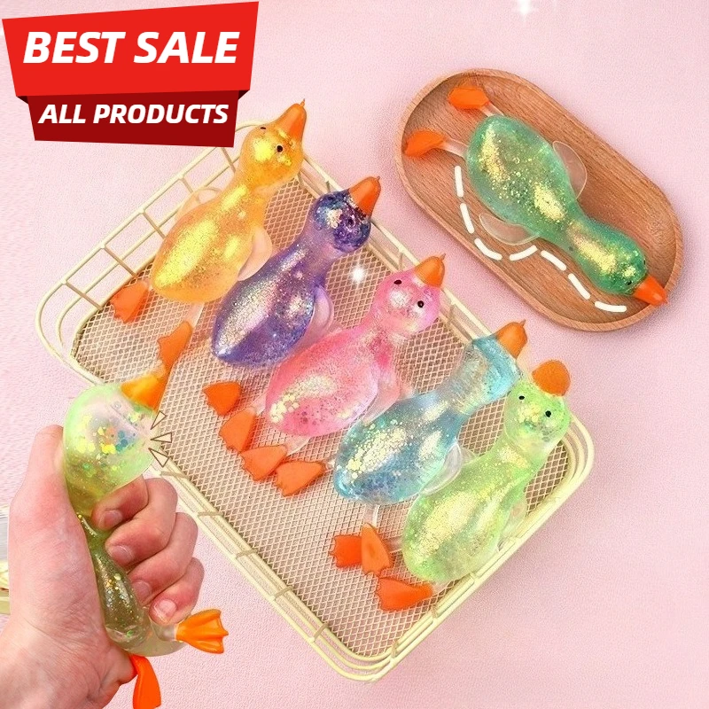 Squishy Antistress Duck Fidgets Toys Cute Goose Animals Vent Toys Adults Decompression Stretch Toys Friends Best Gift
