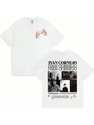 Singer Ivan Cornejo Album Cover Print T-Shirts Men Women Fashion Hip Hop Pop Music T-Shirt Summer Tops High Quality Cozy T Shirt