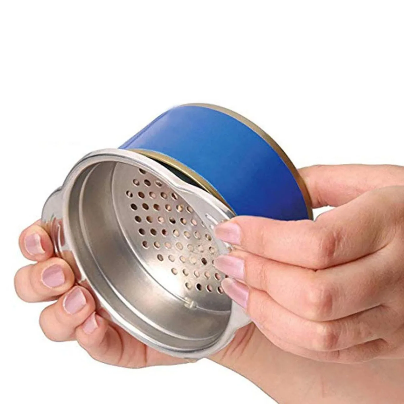 Stainless Steel Food Can Strainer Sieve Tuna Press Oil Lid Drainer Remover Home Supplies