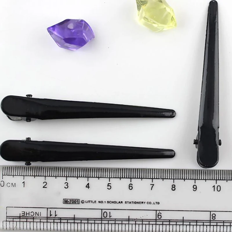 5 pz/lotto nero anatra Bill clip 8cm metallo coccodrillo Curl clip per lo Styling e sezionamento, fermagli per capelli forcine per le donne ragazze