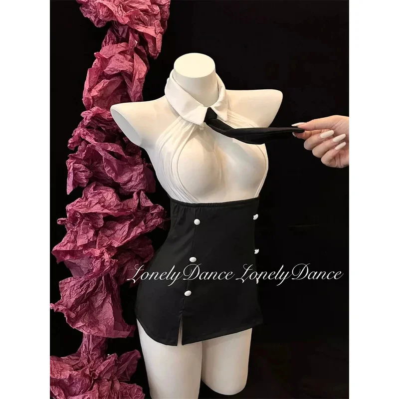 Sexy Hot Business Attire Temptation Cosplay Secretary Lingerie Mini Skirt Hip Wrap Uniform Teacher Costumes Tube Top Tie Set