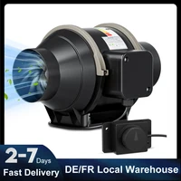 Ventilateur de gaine en ligne 4 et 6 pouces, débit d'air 600 m³/h, ventilateur d'extraction à moteur EC à vitesse variable pour salle de bain et tentes de culture 1