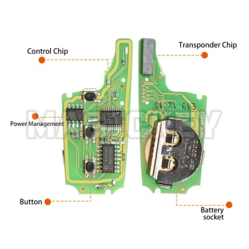 Xhorse Wireless Remote Key 3 Buttons for KIA Hyundai Flip Type XNHY02EN