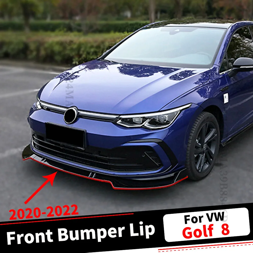 Guard Front Bumper Lip Chin Facelift Tuning Accessories For Volkswagen VW Golf 8 2020-2022 MK8 Life GTI GTD GTE R Line Deflector