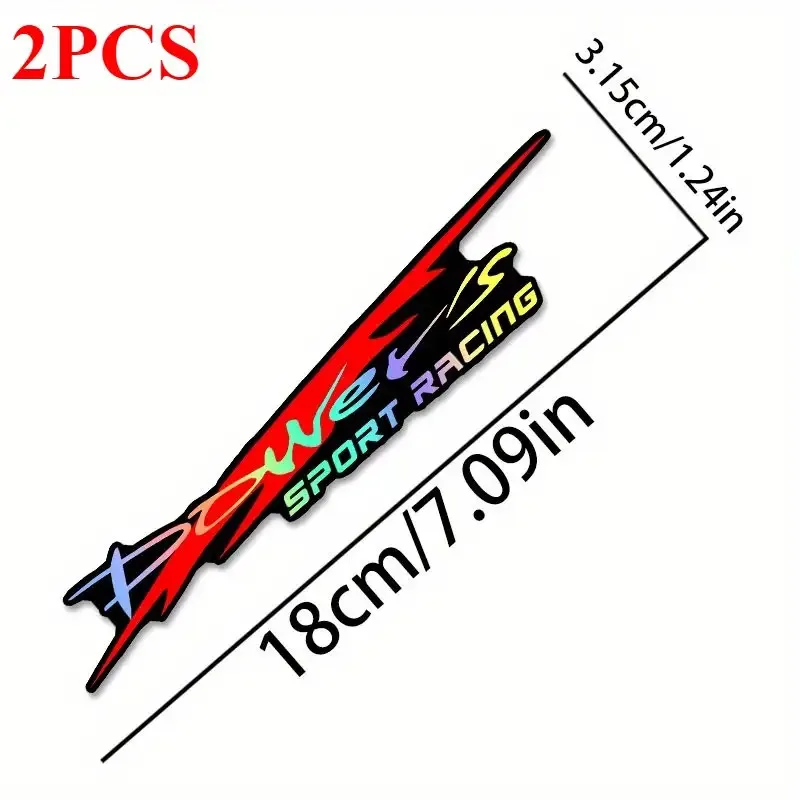 2Pcs/Set Motorcycle Helmet Tank Sticker Waterproof Vinyl Decal Sport Style for Scratch Cover Body Decor