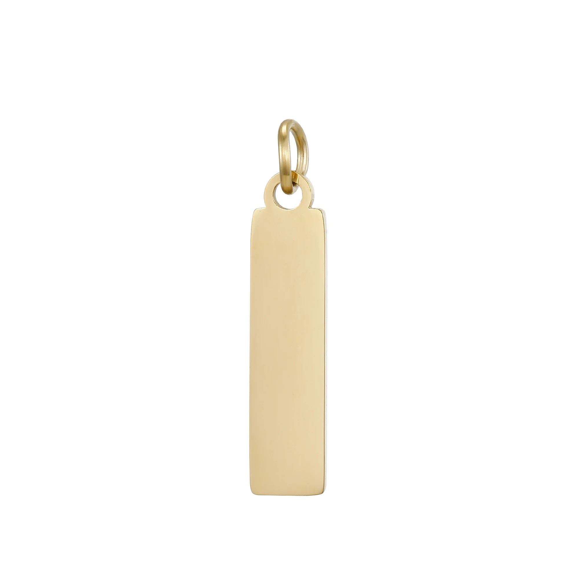 10PCS Custom Logo Tags Stainless Steel Charms for Necklace Bracelets 6 sizes to choose
