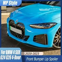 MP Style Gloss Black Front Bumper Lip Splitter For BMW G24 G26 4 Series 420i 430i i4 M50 4-Door Gran Coupe Body Kits Tuning