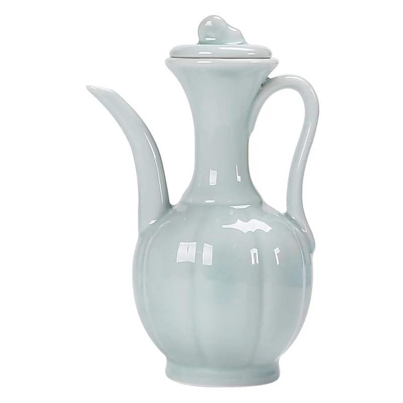 Imitation Song tea small Tianqing hand-held pot soup bottle wine pot Chinese Song Dynasty ceramic imitation Song teapot tea set