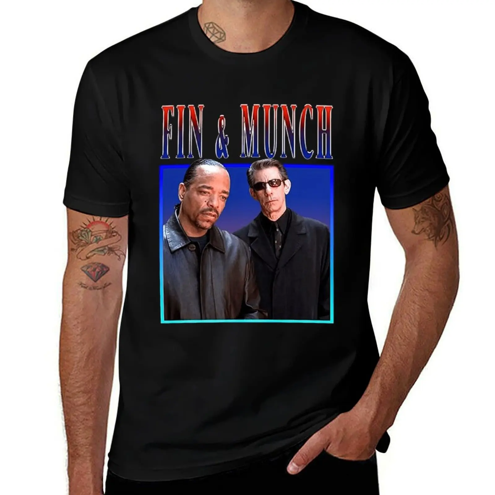 FIN & MUNCH, FIN and MUNCH T-Shirt man t shirt heavy cotton funny t shirts man man graphic t shirt T-Shirt