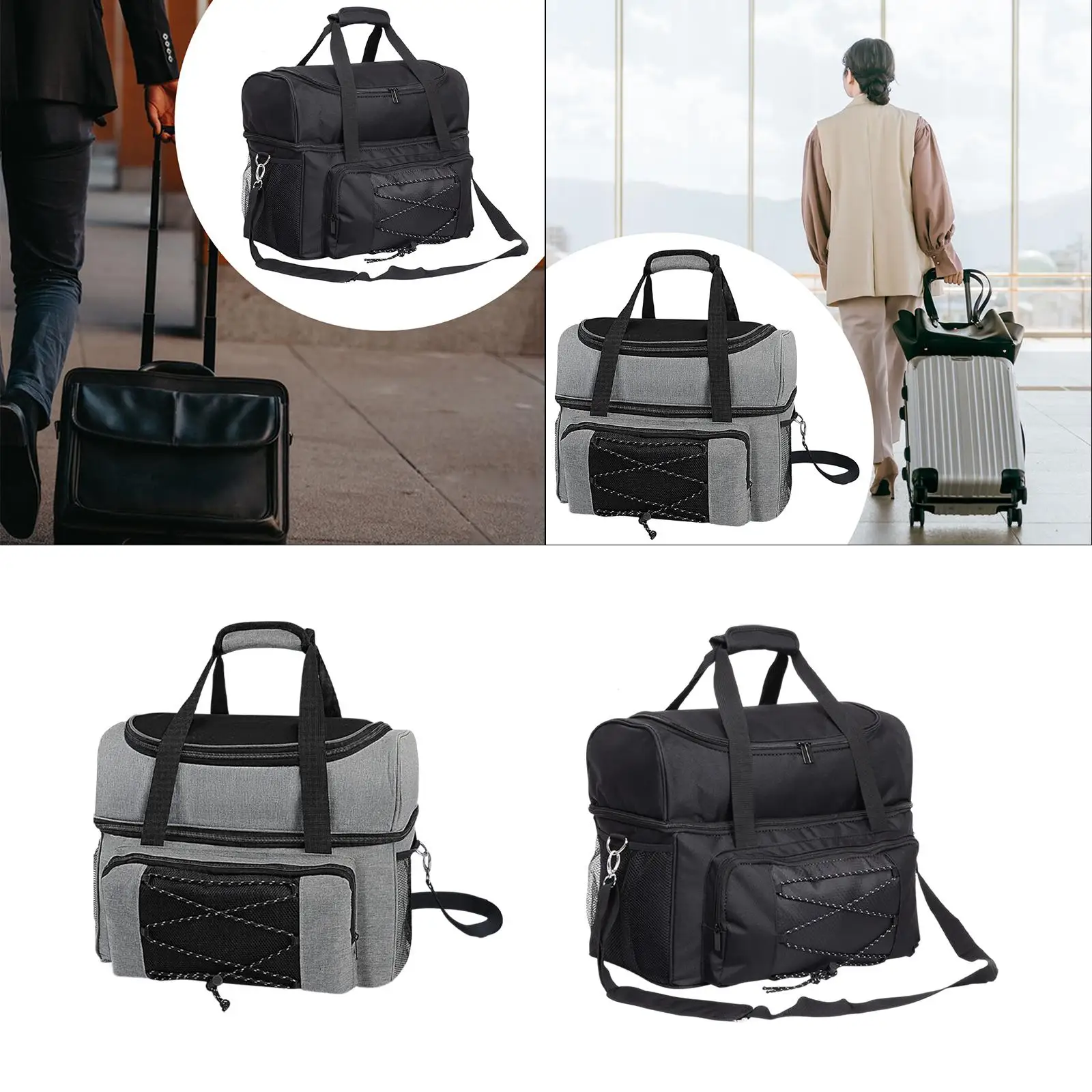 2 حقيبة بولينج منظم حمل البولينج مع حامل كرة مبطن للرياضات الخارجية