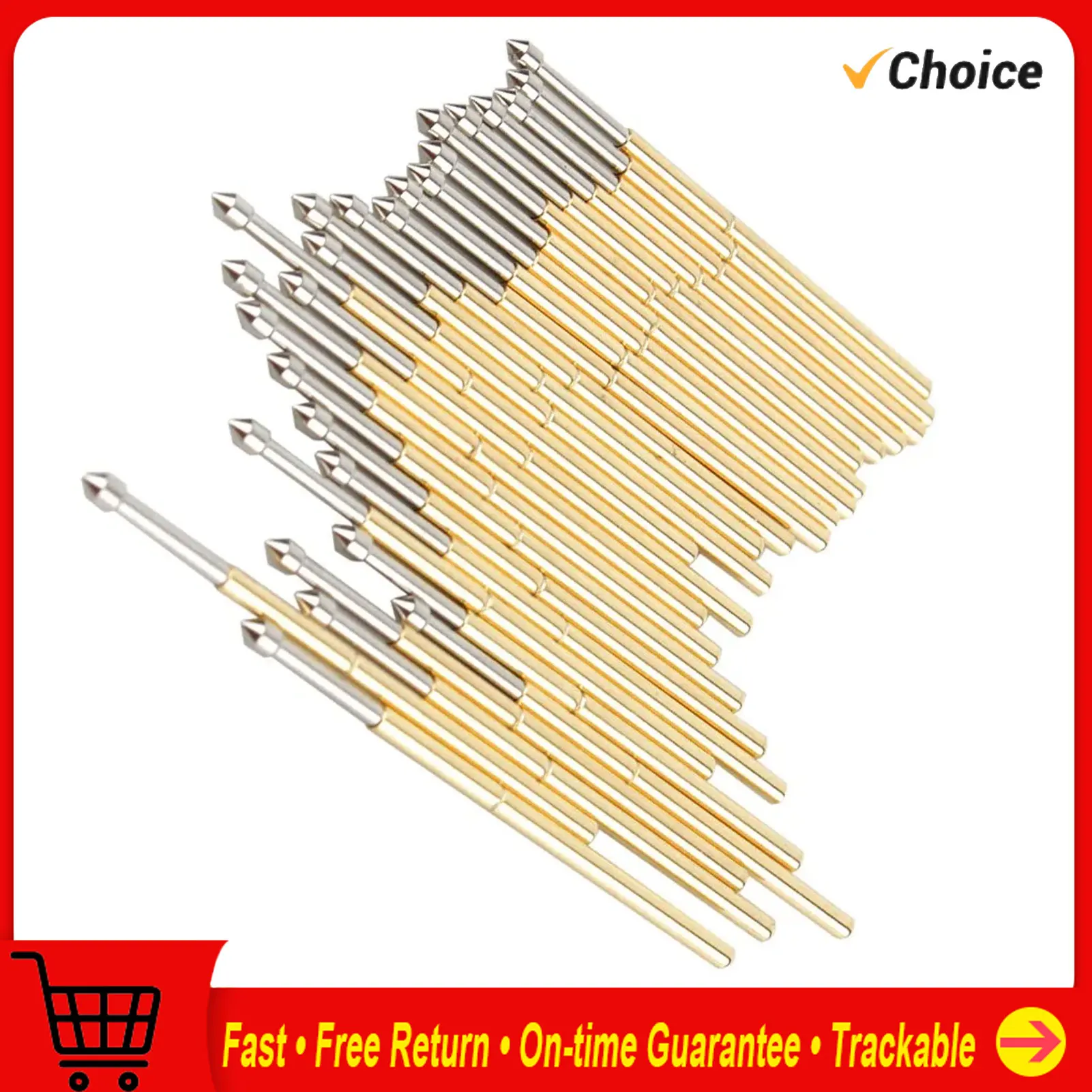 P50‑ J1/P50‑ B1/P75‑ B1/P75‑ E2/P100‑ E2 Spring Test Probe Round Pogo Pin 3A Pogo Test Probe Pin