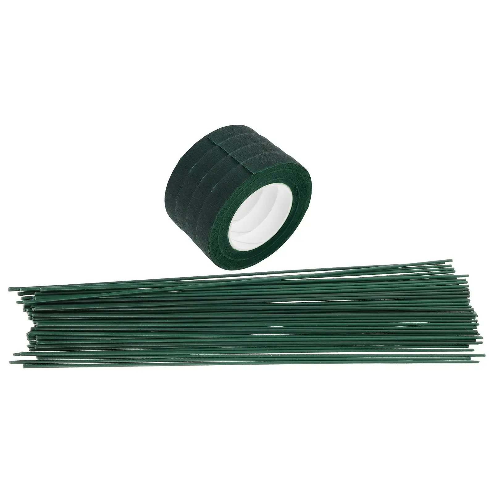 

Floral Tape Set Green Wire Stem Wrap Supplies Bouquet Decor Artificial Flowers Paper Craft Tools Arrangement Accessories