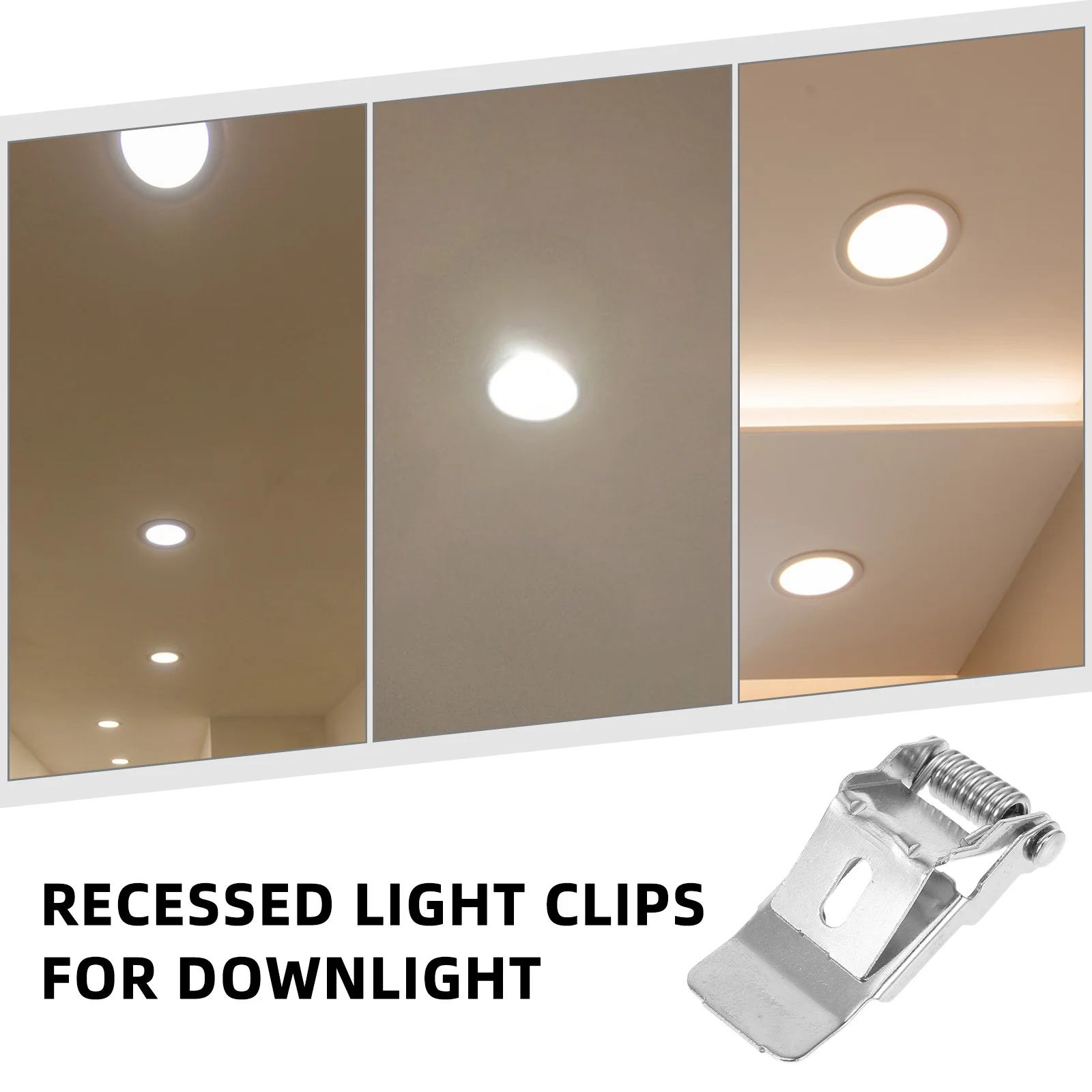 10 قطعة مشابك زنبركية خفيفة مجوفة مادة حديدية سهلة التركيب لملحقات مصباح لوحة LED النازل التحديثية