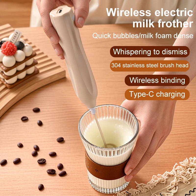 Egg Beater Electric Kitchen Household Small Cream Mixer USB Charging Egg White Whisk Baking Shop Mini Mixer Milk Foam Handheld