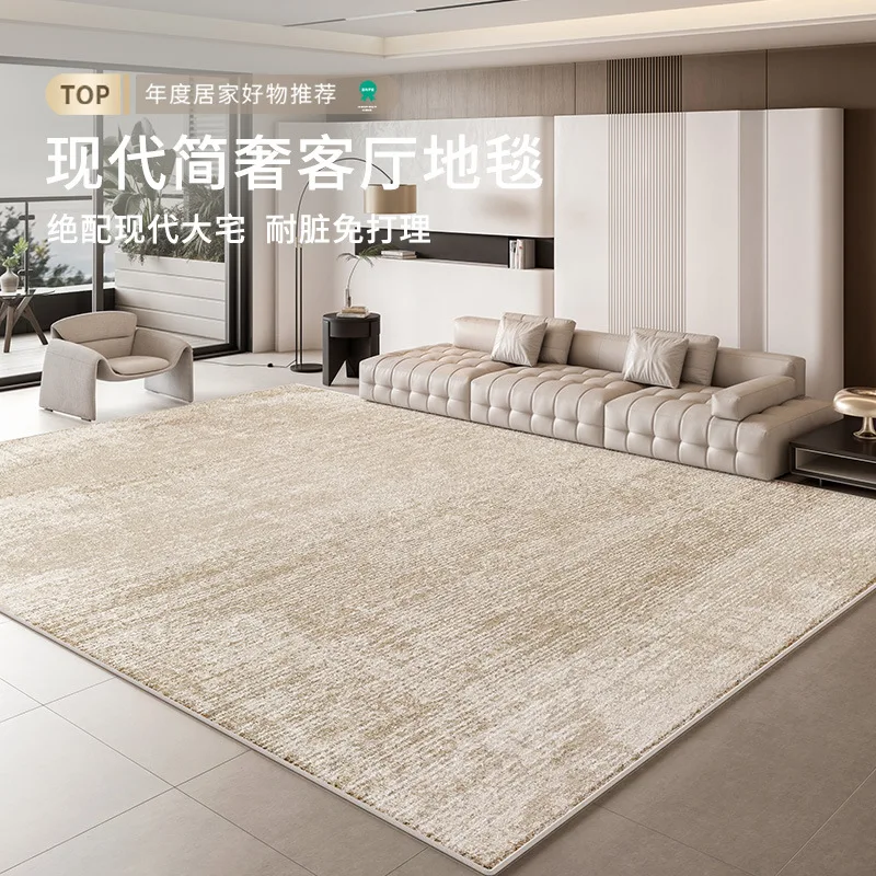 

Washable and Wipeable Living Room Carpet Large Area Full Coverage Retro Waterproof Floor Mat for Bedroom Bedside