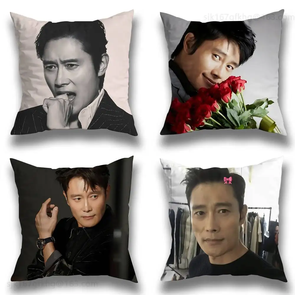 

L-Lee Byung Hun Pillow Case Sofa Living Room Bedroom Headboard Backrest Cushion Square Cushion Nap Time